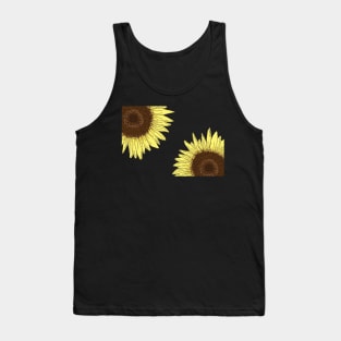 Sunflower Pattern Tank Top